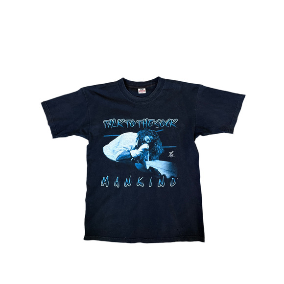 Vintage WWF Mankind “Talk to the Sock / Mr. Socko” Wrestling T-Shirt 90s, Size L - Picture 1 of 6